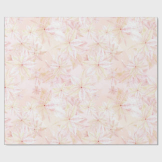 Papier Cadeau Soft Pink Poinsettias - Christmas Wrapping Paper