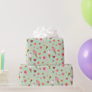 Papier Cadeau Soignée Retro Mint Green Glace Party Art original