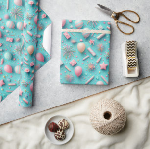 Papier Cadeau Soirée en bleu