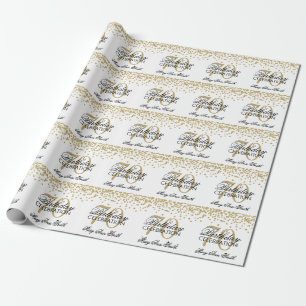 Papier Cadeau Soixante-dixième confettis de parties