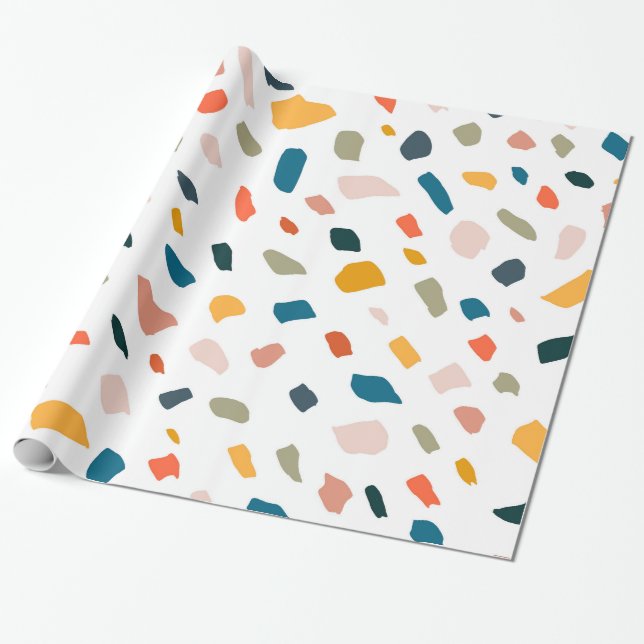 Papier Cadeau Sol de mosaïque (Déroulé)