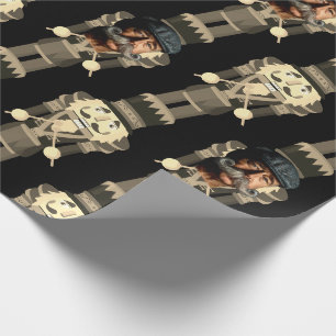 Papier Cadeau Soldat Casse-Noisette Noir Remplacer l'Emballage d