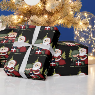 Papier Cadeau Soldat militaire et coutume de Noël du Père Noël