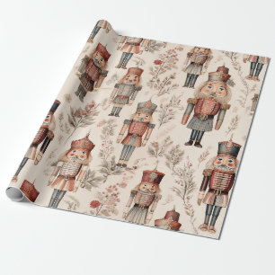 Papier Cadeau Soldats Casse-Noisette Vintage - Noël Classique