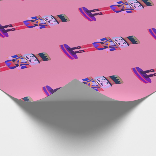 Papier Cadeau Soldats Casse-Noisettes Rose Classique (Coin)