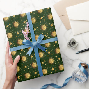 Papier Cadeau Soleil et étoiles