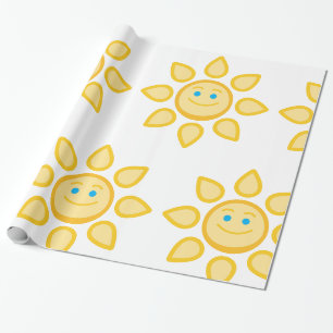 Papier Cadeau Soleil souriant Bonheur ensoleillé