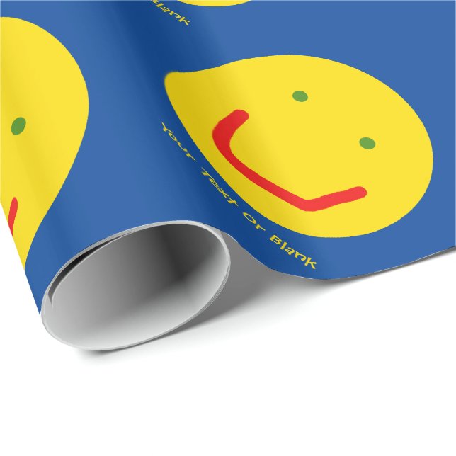 Papier Cadeau Soleil souriant, visage joyeux (Coin rond)