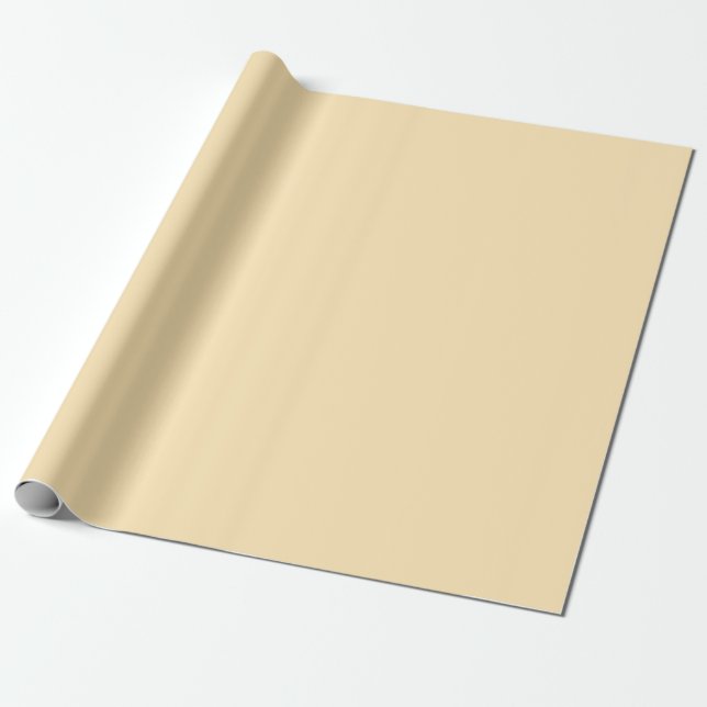 Papier Cadeau Solide Pastel Chaud Jaune (Déroulé)