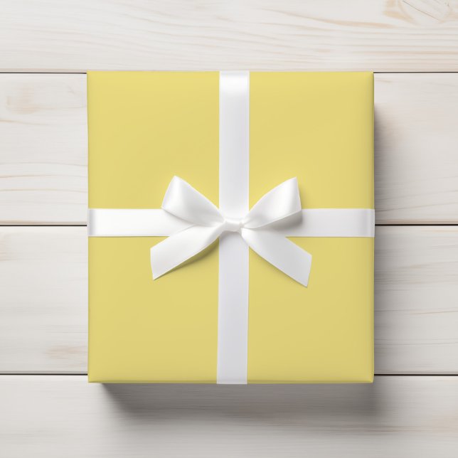 Papier Cadeau Solide Pastel Jaune moderne (Créateur téléchargé)