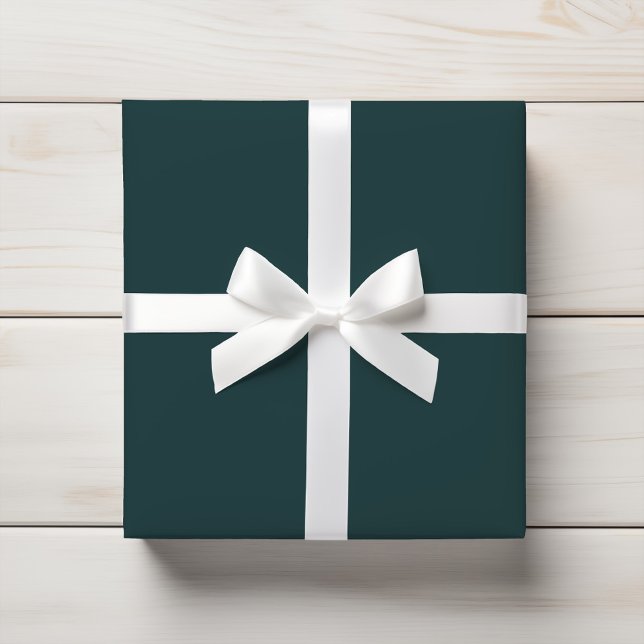 Papier Cadeau Solide vert profond de l'océan Turquoise (Créateur téléchargé)