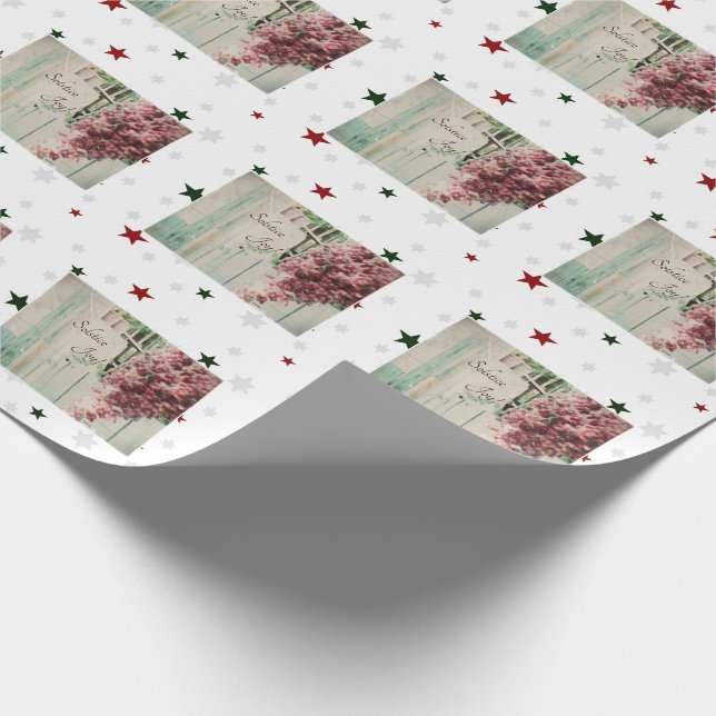 Papier Cadeau Solstice d'hiver Joie Décembre Berries (Coin)