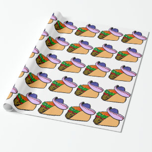 Papier Cadeau Sombrero portant du taco