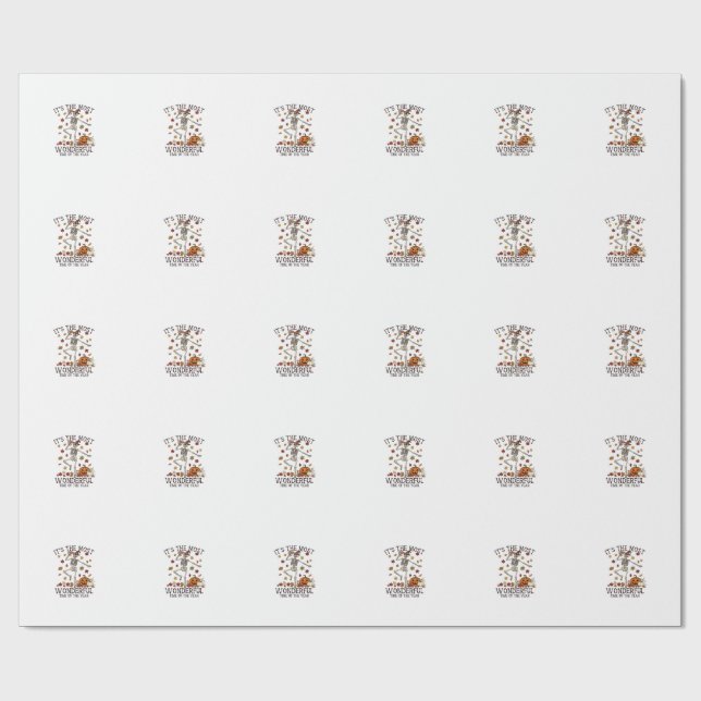 Papier Cadeau Son squelette de danse merveilleux sorcière d'Hall (Plat)