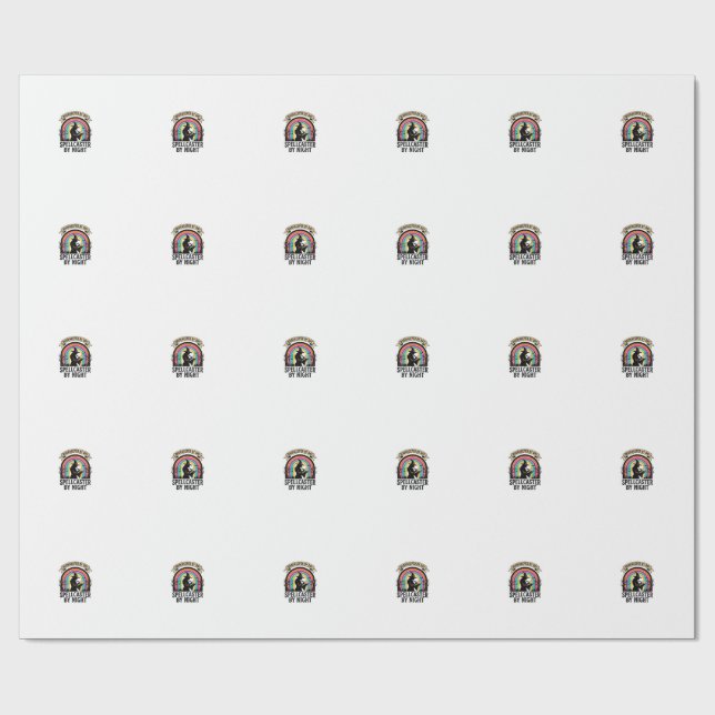 Papier Cadeau Sorcière Comptable Rétro Halloween Comptabilité De (Plat)