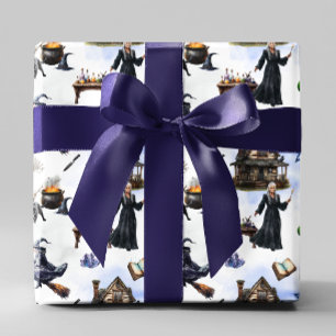 Papier Cadeau Sorcière Halloween 