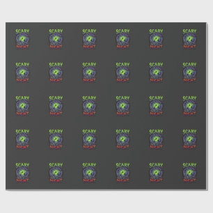 Papier Cadeau Sorcières de nuit effrayantes Grotte de chauves-so