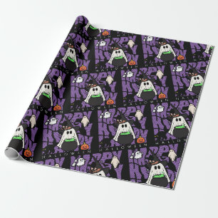 Papier Cadeau Sortir Amusant Bonne magie d'Halloween et méfait