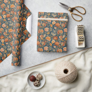 Papier Cadeau souci William Morris floral Vintage