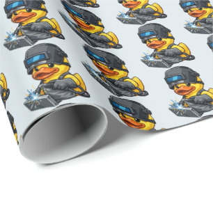 Papier Cadeau Soudeur Canard en Caoutchouc