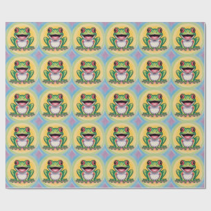 Papier Cadeau Sourire doux de grenouille