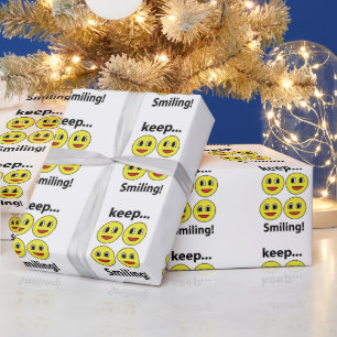 Papier Cadeau Sourire Visage Souriant Garder Le Sourire Sourire
