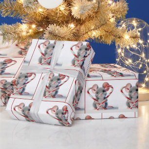 Papier Cadeau Souris Avec Coeur Sucre de canne