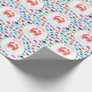 Papier Cadeau Sous la mer Rainbow Fish Birthday Baby shower