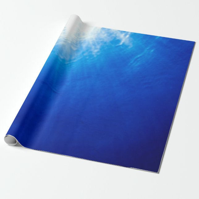 Papier Cadeau Sous la plongée profonde bleue (Déroulé)