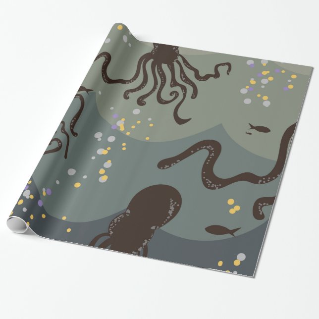 Papier Cadeau Sous l'océan (Déroulé)