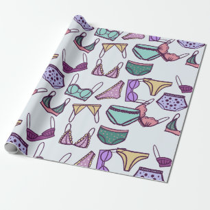 Papier Cadeau Sous-vêtements motifs sans soudure vintages : sou