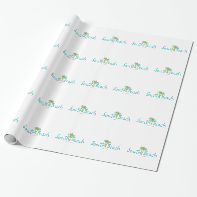 Papier Cadeau "South Beach Sun Miami, Floride" (Déroulé)
