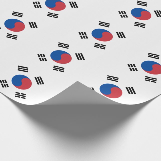 Papier Cadeau South Korea Seoul Asia Korean Flag Travel (Coin)