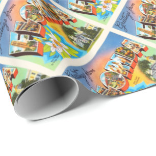 Papier Cadeau Souvenir de Vintage voyage de la Floride FL d'état