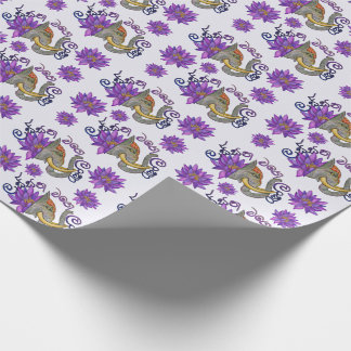 Papier Cadeau Souvenirs sri lankais avec Elephant et Lotus