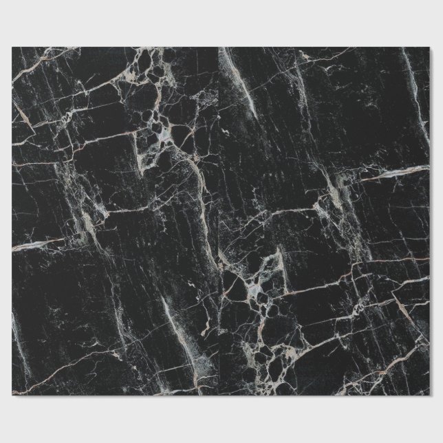 Papier Cadeau soyez emballage noir (Plat)