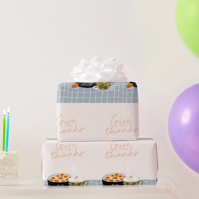 Papier Cadeau Soyez reconnaissants pour les soirées douillettes  (Créateur téléchargé)