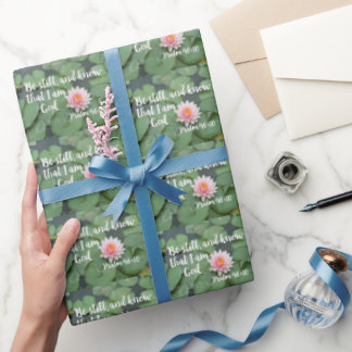Papier Cadeau Soyez toujours et sachez que je suis Dieu Bible ch