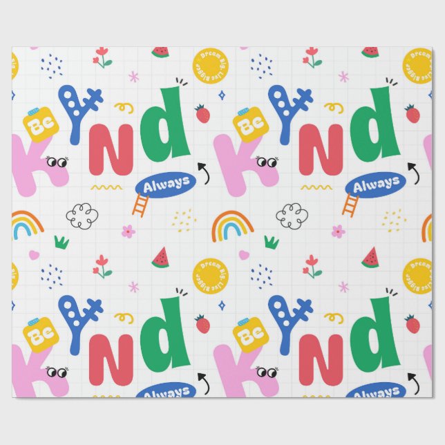 Papier Cadeau Soyez Toujours Gentil (Plat)