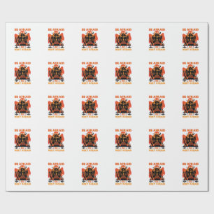 Papier Cadeau Soyez très effrayés Halloween Maison hantée Citrou
