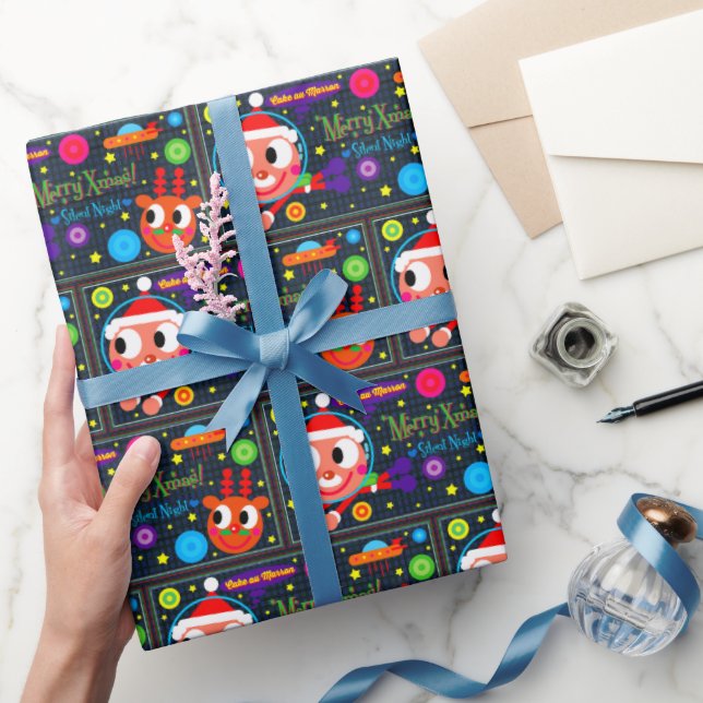 PAPIER CADEAU SPACE SANTA (Cadeaux)