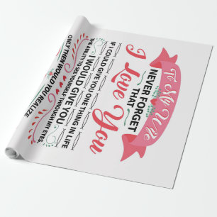 Papier Cadeau Special Quotes To My Wife   Venin pour femmes  