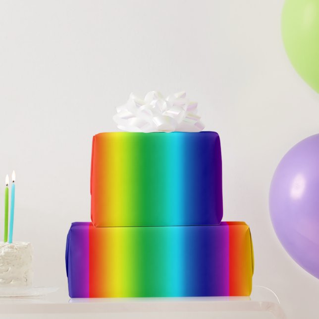 Papier Cadeau Spectre des couleurs arc-en-ciel (Cadeaux de fête)