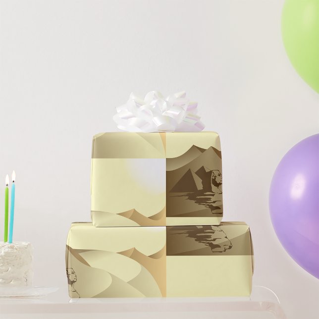 Papier Cadeau Sphinx Dans Le Désert (Créateur téléchargé)