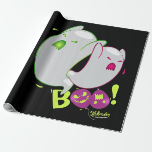 Papier Cadeau Spider Cadeau Boo Ghost Bats Spider Déplaisant Hal