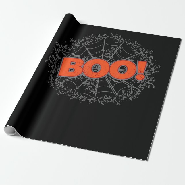 Papier Cadeau Spider Web Boo Venin Idea (Déroulé)