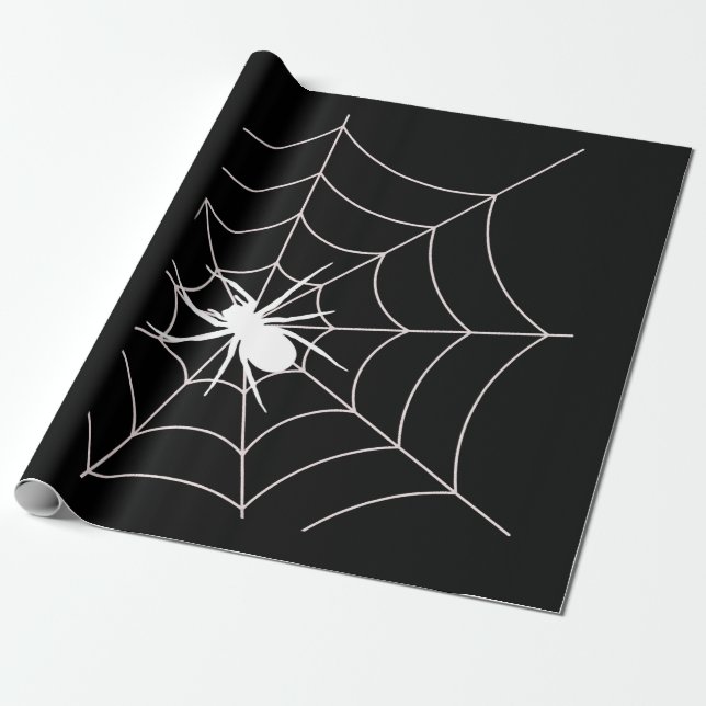 Papier Cadeau Spider Web Grossesse Faire-part Halloween (Déroulé)