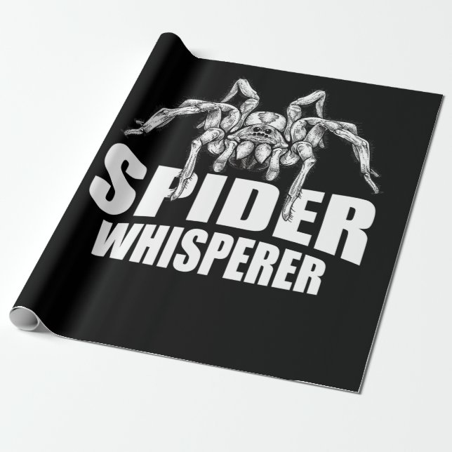 Papier Cadeau Spider Whisperer Halloween Tarantula Spider Cadeau (Déroulé)