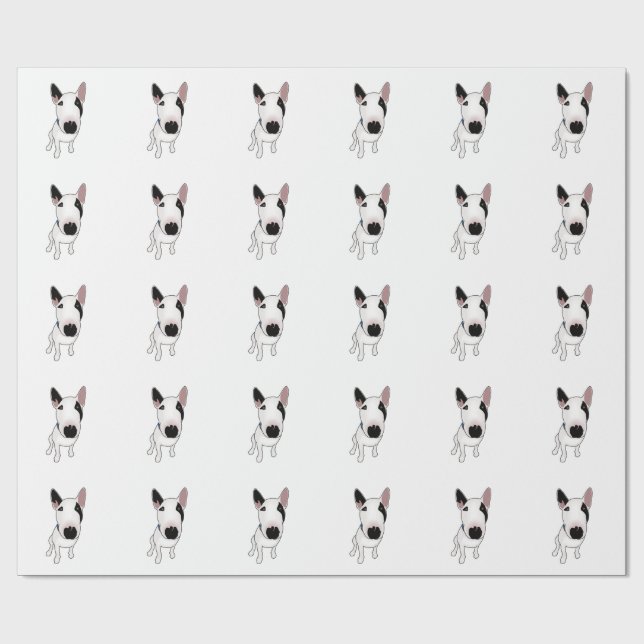Papier Cadeau Spike le Bull Terrier anglais (Plat)
