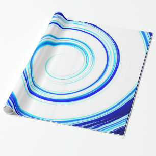 Papier Cadeau Spirale bleue